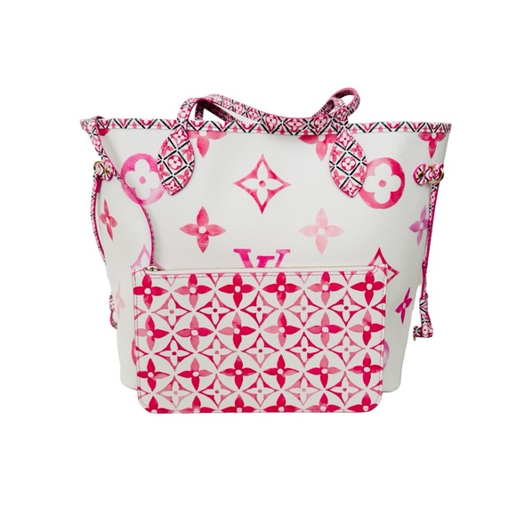 Louis Vuitton By the Pool Monogram Giant Neverfull MM Tote Rose Pink M22980 - Picture 16 of 16